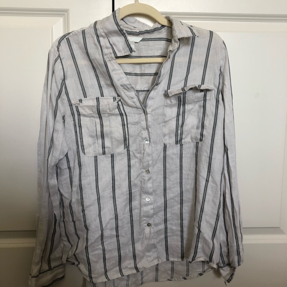 Striped button up